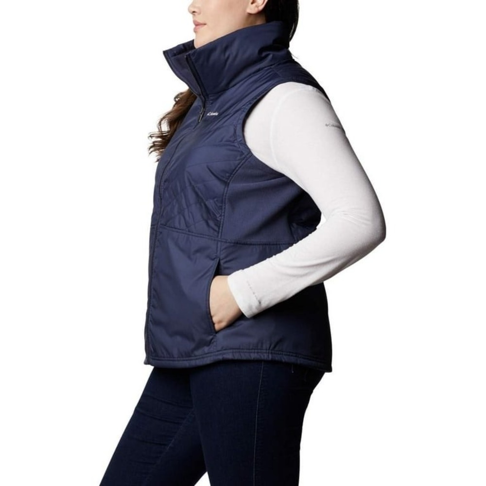 Columbia Mix It Around II Vest Womens Medium Quilted Navy Blue Full Zip Hiking - Picture 5 of 16
